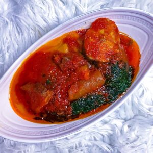 Amala - Ewedu & Gbegiri Soup with assorted meat stew