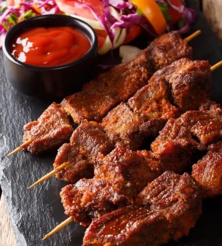 nigerian-spicy-suya-kebab-skewers-fresh-vegetable-salad-nigerian-spicy-suya-kebab-skewers-fresh-vegetable-salad-125581735